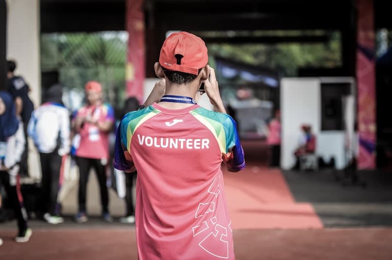 Volunteer at a community event